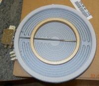 Конфорка стеклокерамическая двухзонная, D230/120mm, 2200/750W, EGO (140057321014, 3890827011)