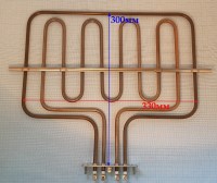 ТЭН духовки ДеЛюкс верхний 800W+1800W узкий (De luxe)