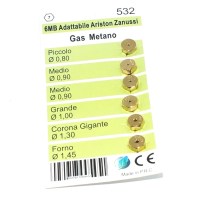Жиклеры комплект (6шт.) 6MB-metano (0.8, 0.9-2шт, 1.0, 1.3, 1.45) (Wo532, Wo525)